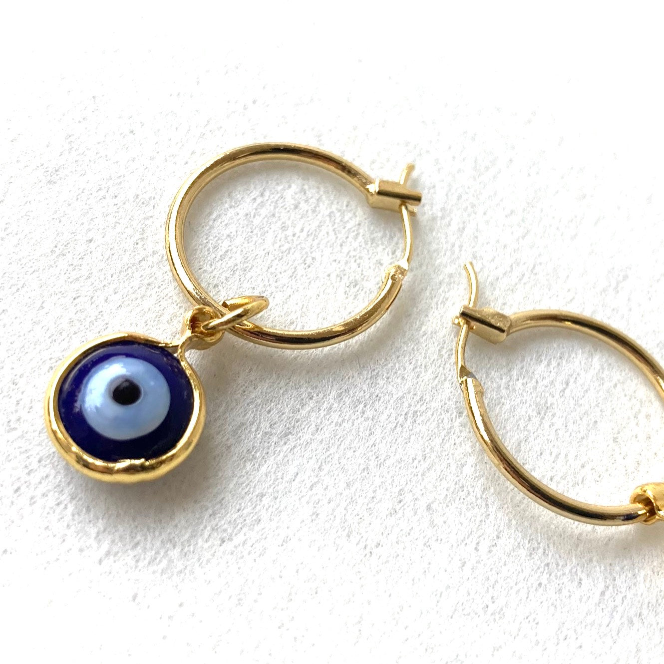 Evil eye drop earrings
